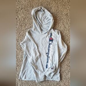 Boys Champion Long Sleeve Tee with Hoodie. Size Large.